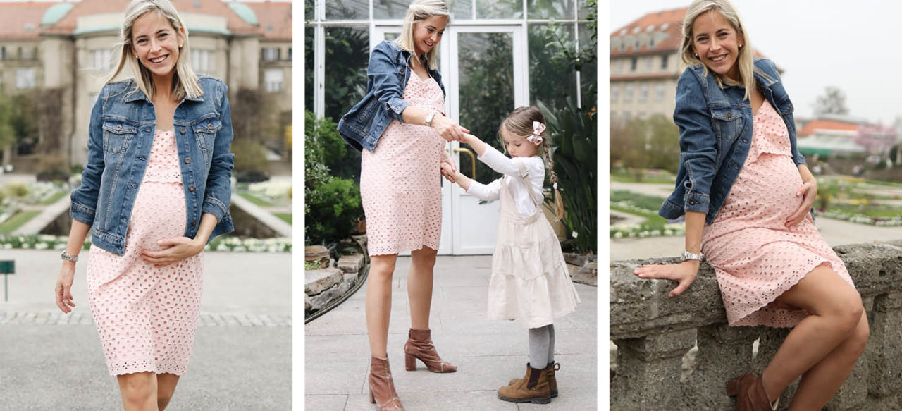 Sophia von Lifestyle Mom stylt ihr Umstandskleid für den Frühling