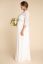 Preview: Long Plus Size Maternity Wedding Dress with Back Cut-Out