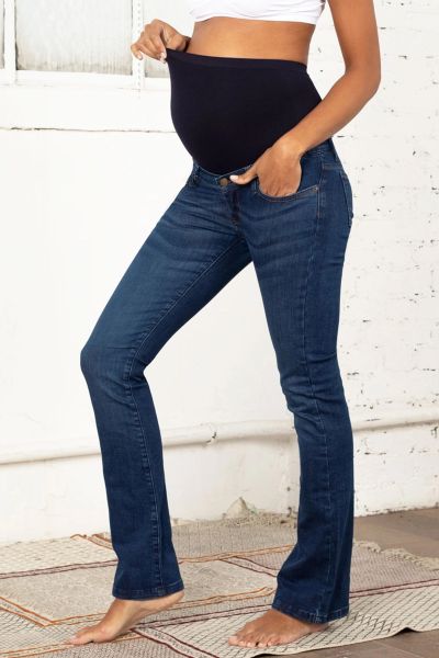 Bootcut Maternity Jeans with Seamless Band