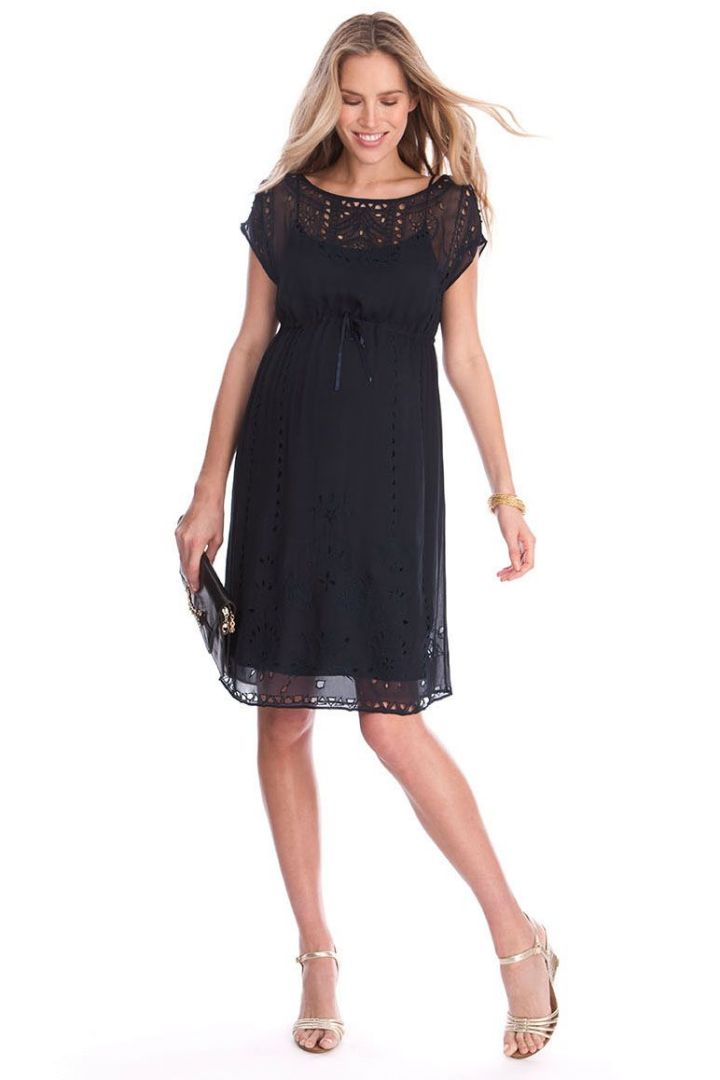 Cut-Out Dress with Cap-Sleeves