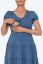 Preview: Organic Maternity and Nursing Dress with Flounces blue