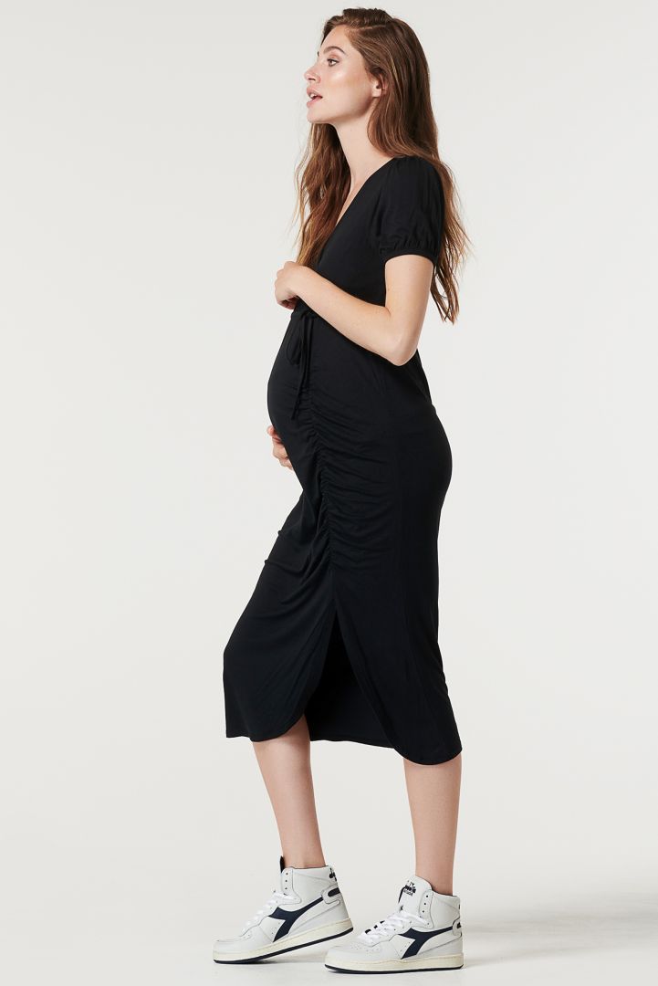 Ecovero Midi Maternity and Nursing Dress