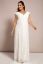 Preview: Long Lace Maternity and Nursing Wedding Dress with Cache-Coeur Neck Ivory