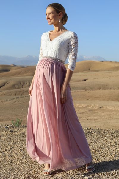 Maxi Maternity Tulle Bridal Skirt rose