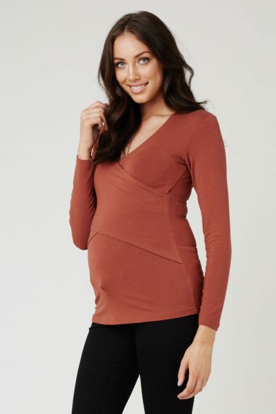 Embrace maternity and nursing shirt, copper