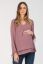 Preview: Layered Maternity and Nursing Blouse with Twisted Detail pink