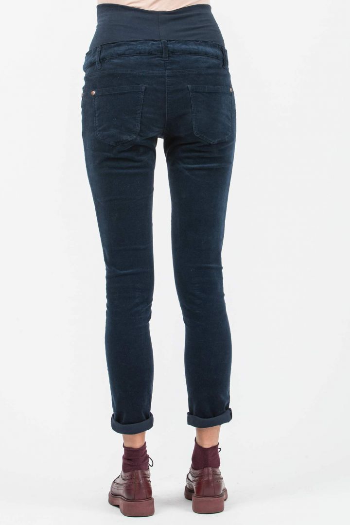 Skinny Maternity Cord Trousers navy