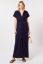Preview: Ecovero Maxi Maternity and Nursing Dress with Knot Detail navy
