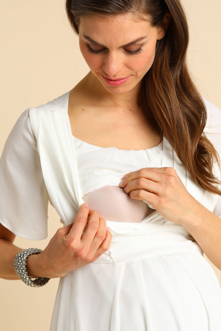 Chiffon Maternity and Nursing Wedding Dress