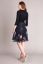 Preview: Black Floral Silk Wrap Maternity Dress short