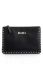 Preview: Diaper clutch with studs, made of black leather