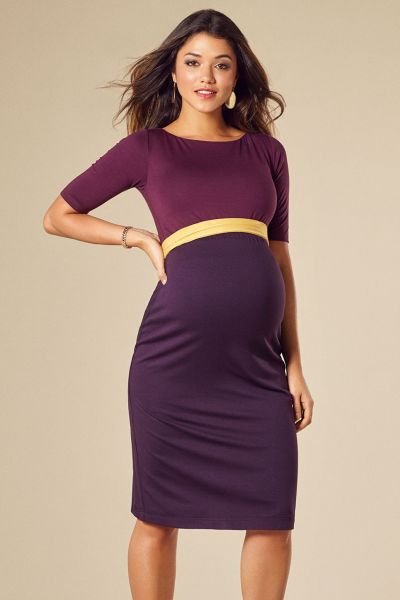Shift maternity dress purple 