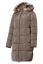 Preview: 3 in 1 Maternity Winter Coat with Fake Fur Collar chocolate