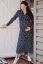 Preview: Long Maternity and Nursing Shirt Dress with Dots Print