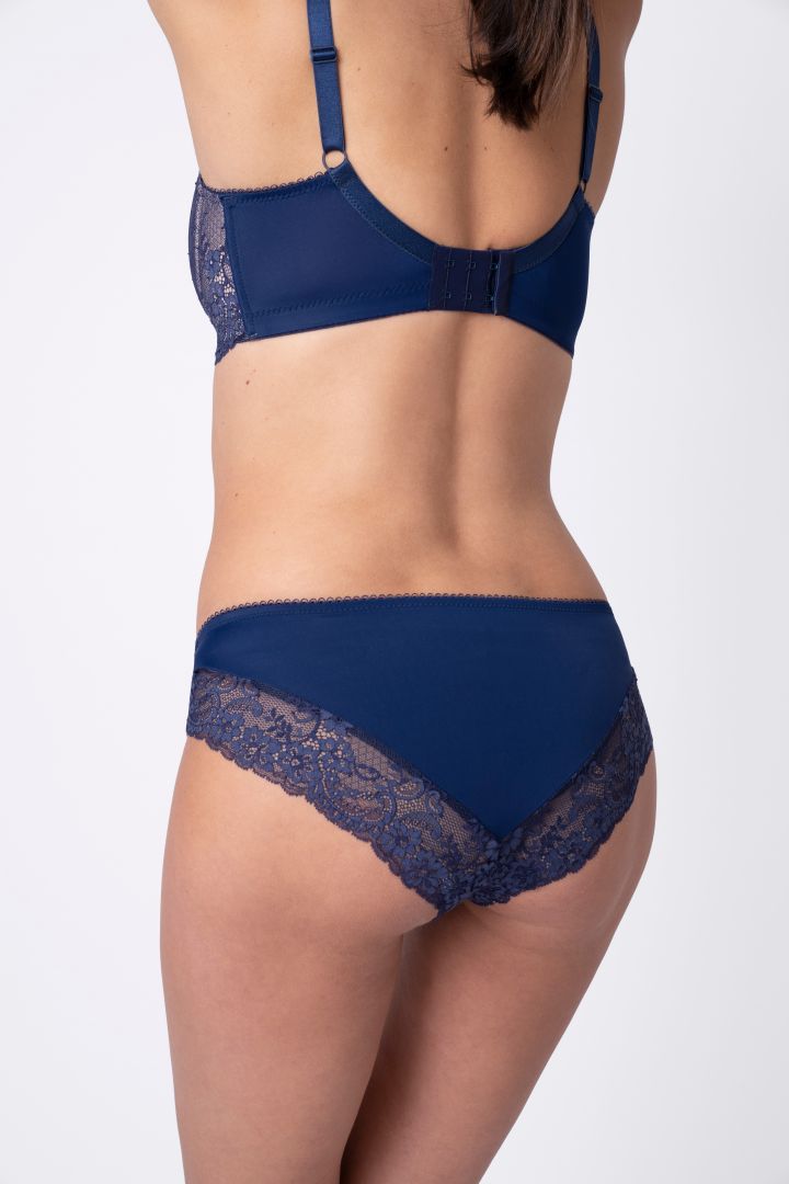 Lace Detail Briefs navy/rose