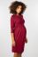 Preview: Ecovero Round Neck Maternity and Nursing Dress bordeaux