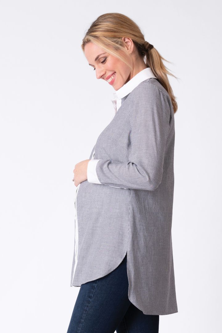 Striped Maternity and Nursing Tunic