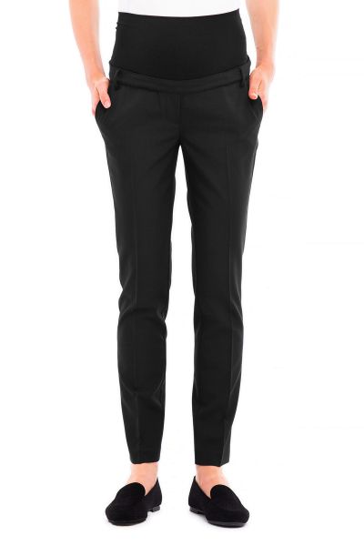 Business Maternity Trousers with Classic Creases black