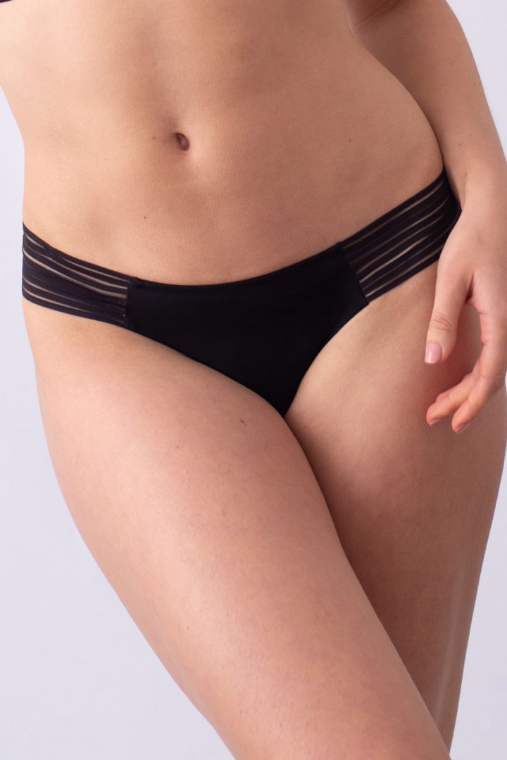 Maternity Briefs with Mesh Details black