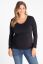 Preview: Organic Maternity and Nursing Shirt with Long Sleeves black