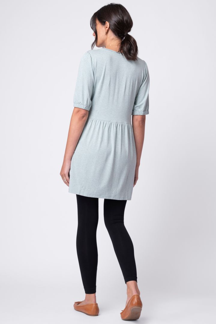 Maternity and Nursing Tunic with V-neck sage