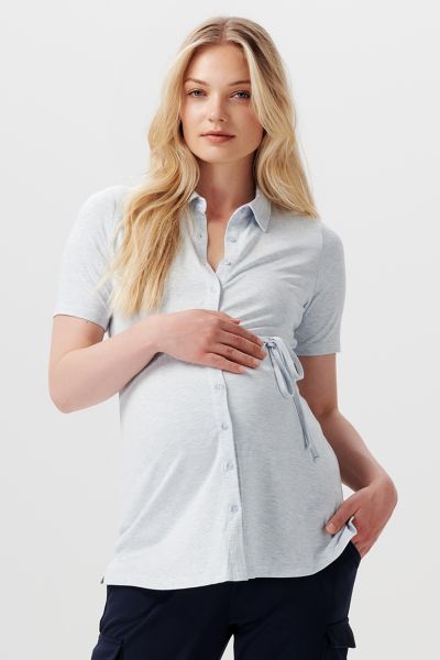 Ecovero Maternity and Nursing Shirt with Button Placket