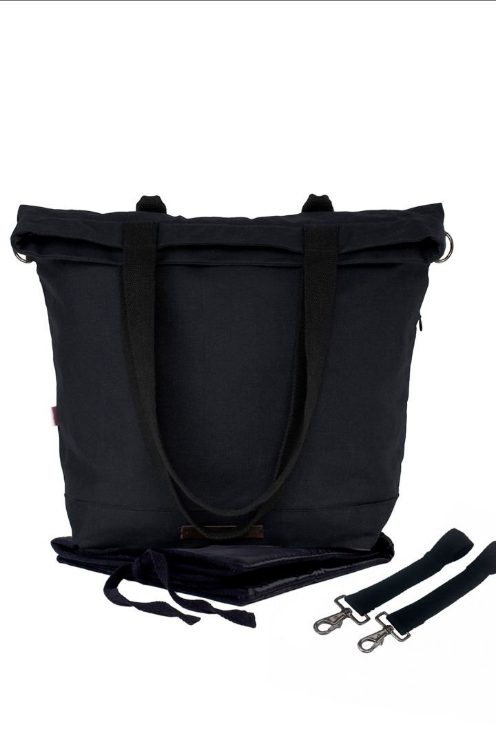 2 in 1 Baby-Changing Bag and Backpack black