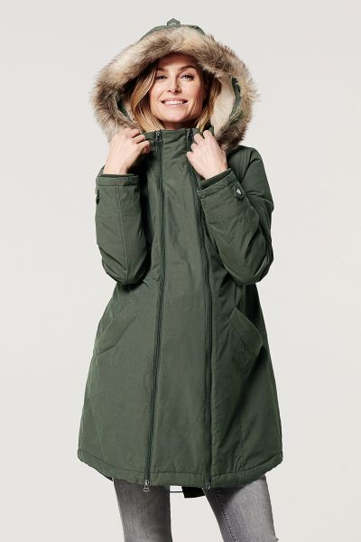 2 in 1 Maternity Jacket with Insert olive