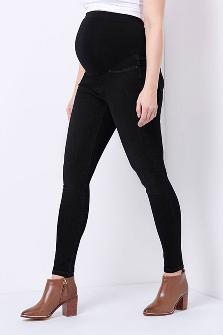 Super Skinny Maternity Overpump Jeans black