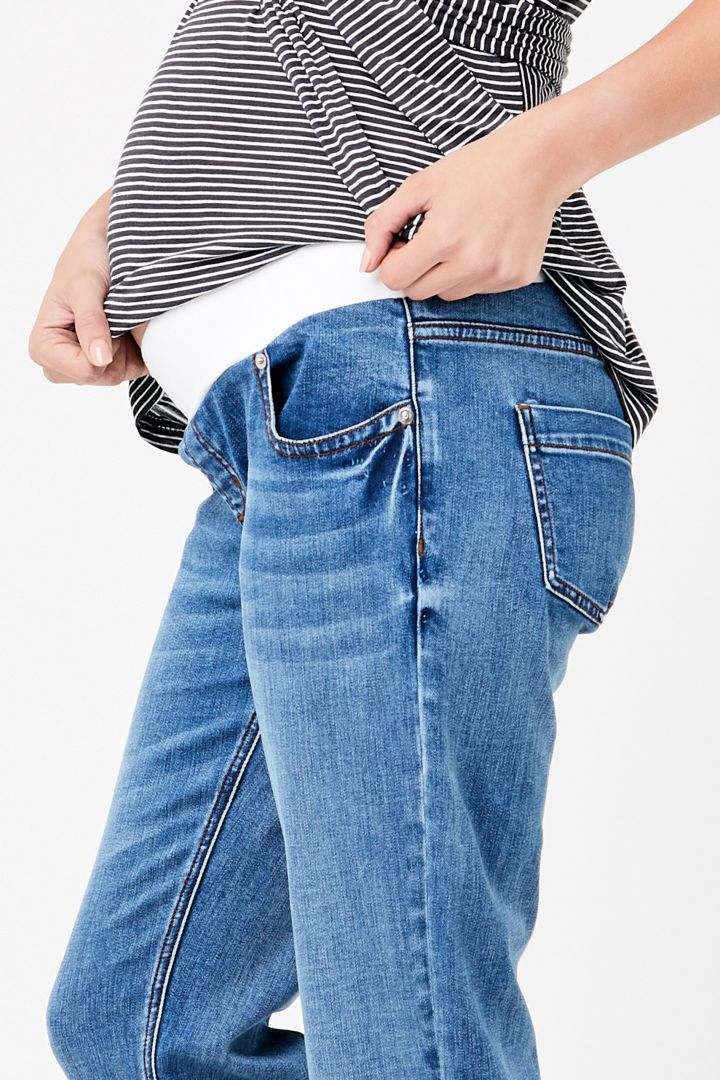 Girlfriend Maternity Jeans with Open Seam Ends