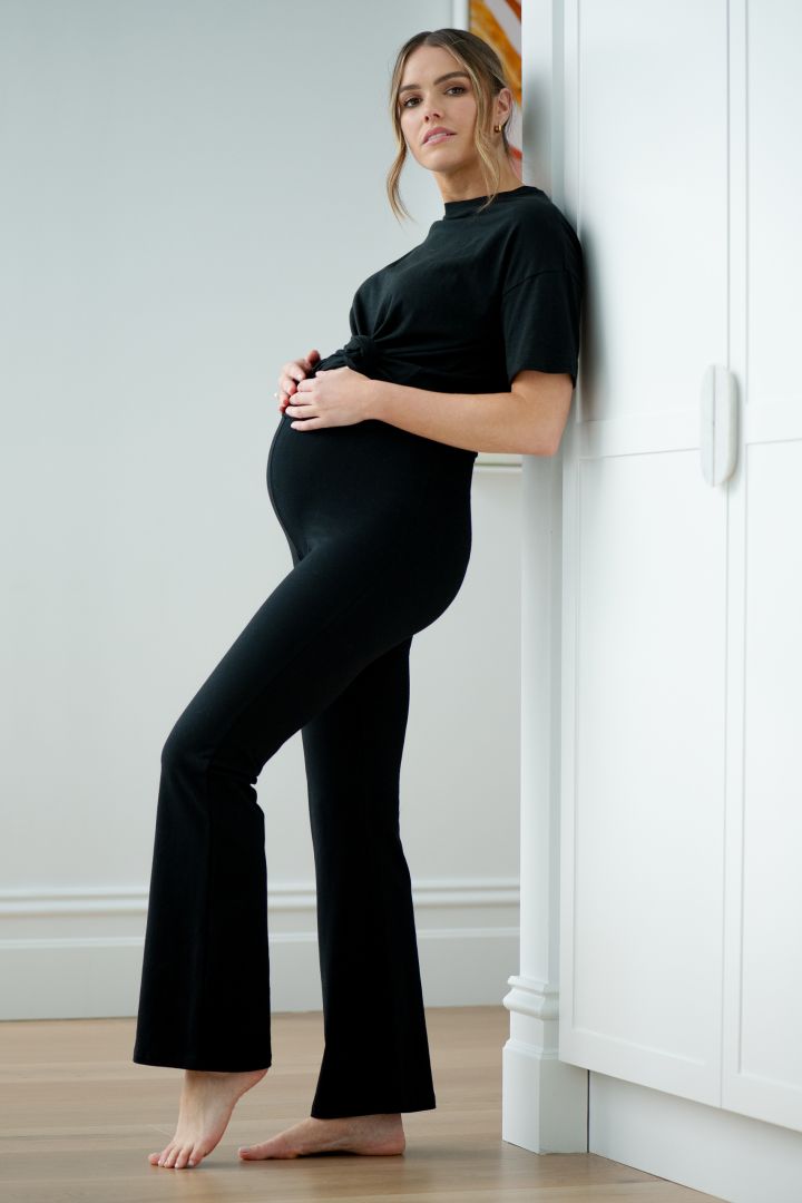Organic Flared Jersey Maternity Pants