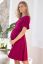 Preview: Maternity and Nursing Dress with Flounce Sleeves berrry