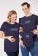 Preview: PAPA & MINI Organic Partnerlook T-Shirt & Onesie Set navy