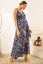 Preview: Maxi Maternity and Nursing Strap Dress with Floral Print blue