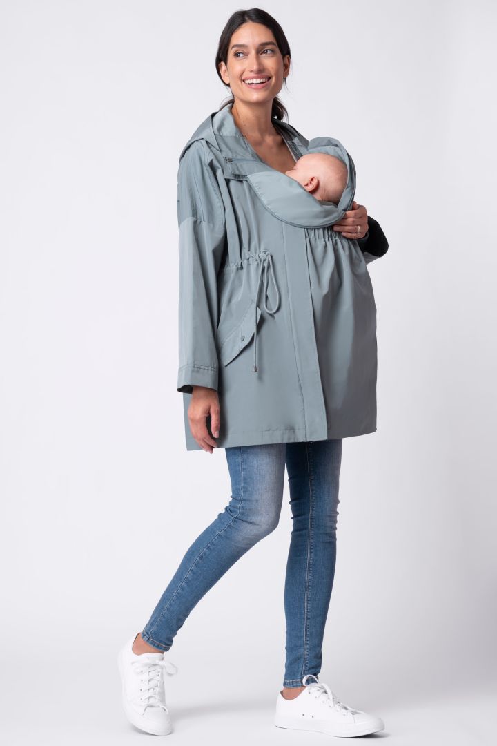 Rain Maternity and Babywearing Jacket sage