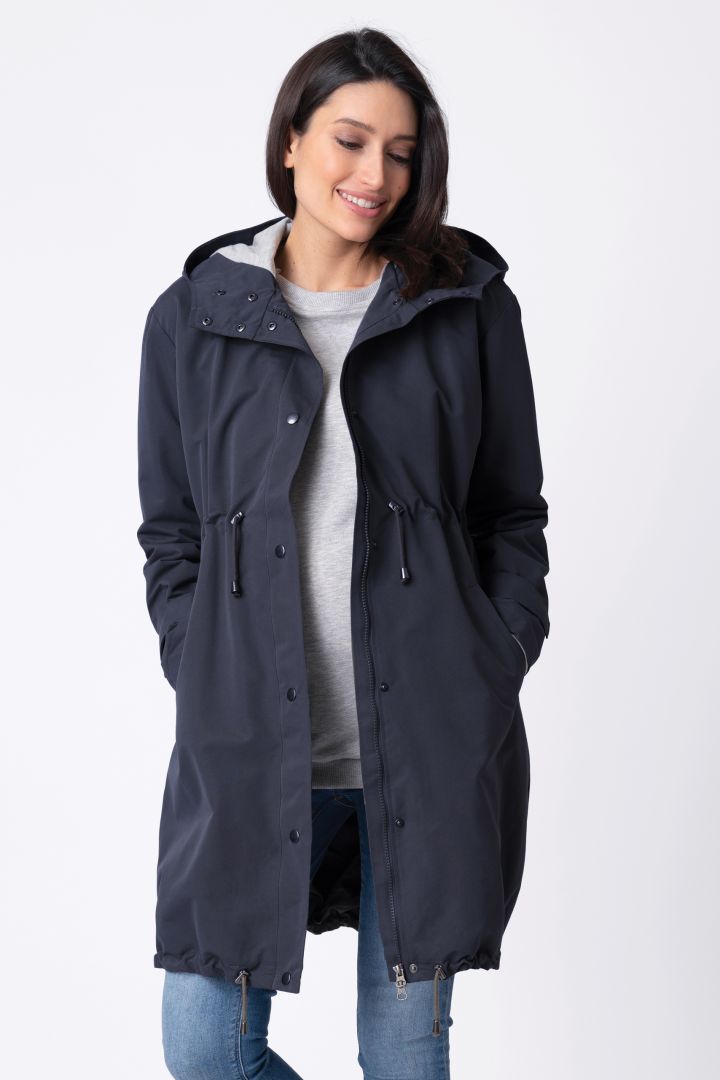 Maternity Parka Lightweight with Baby Carrier navy