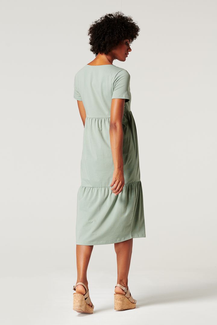 Ecovero Maternity and Nursing Dress mint