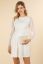 Preview: Mini Maternity Wedding Lace Dress with Puffed Sleeves