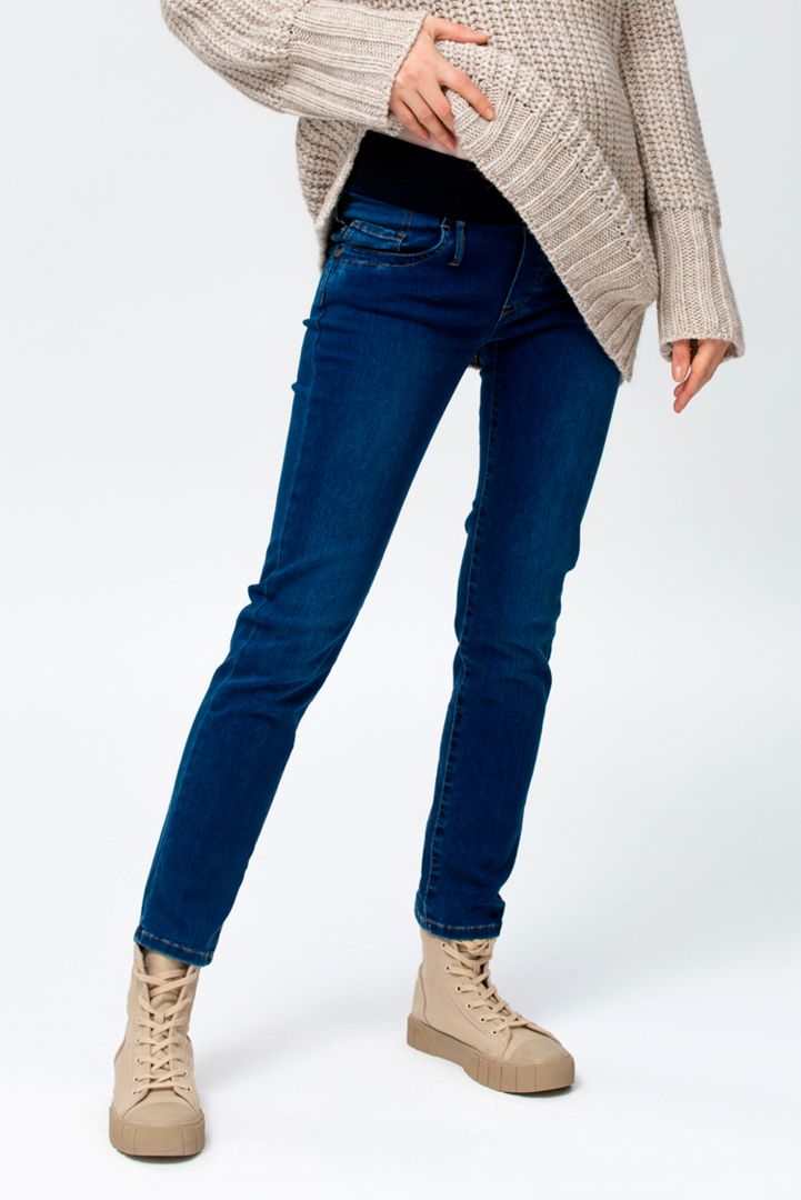 Luxe Maternity Jeans Slim Fit dark wash