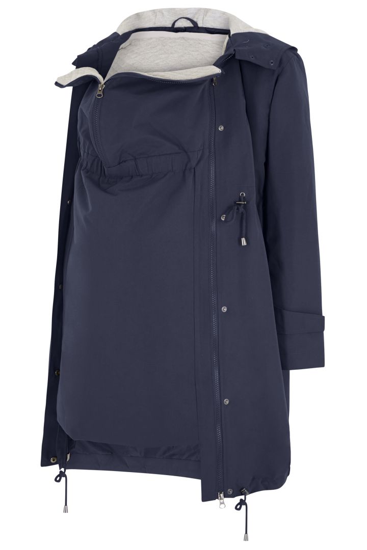 Maternity Parka Lightweight with Baby Carrier navy