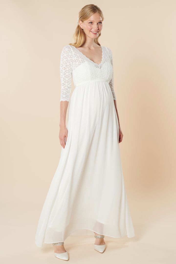 Maternity Wedding Gown with Sweetheart Neckline