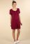 Preview: Eco Viscose Maternity and Nursing Nightdress with buttons bordeaux
