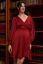 Preview: Satin Maternity Dress with Balloon Sleeves