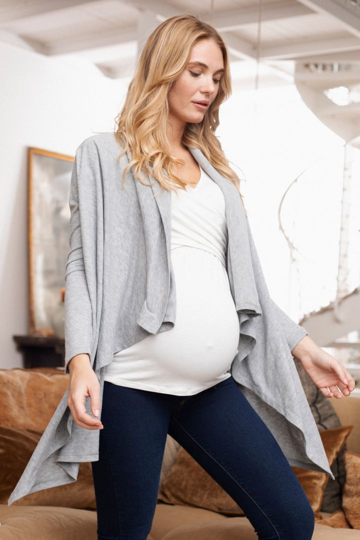 Maternity and Nursing Cardigan with Scarf Fronts