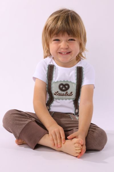 Traditional Short Sleeve Body with Suspenders Look Scallywag green