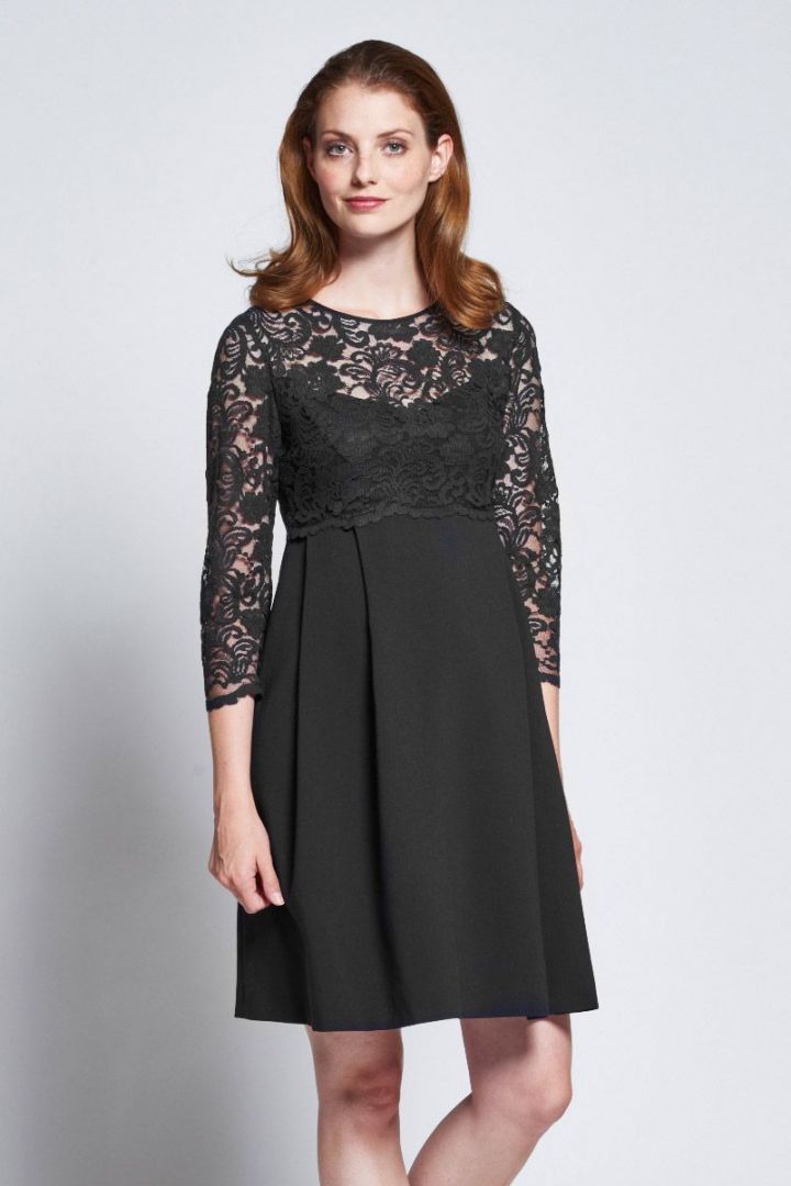 Maternity Dress with Lace Top