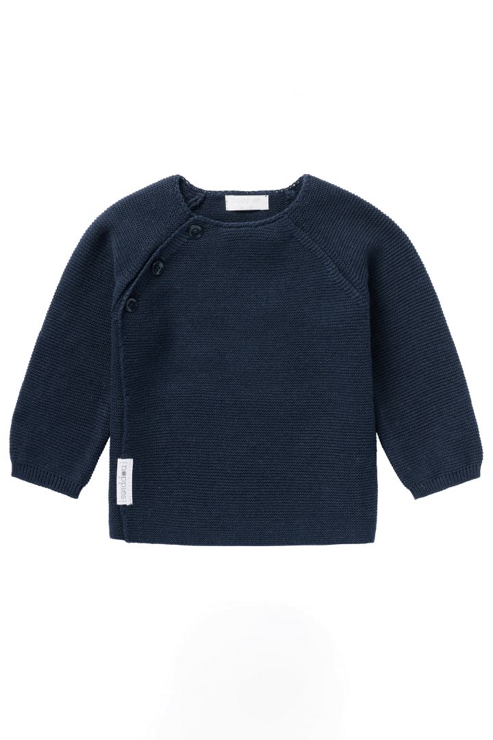 Organic Baby Wickel-Pullover navy
