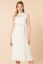 Preview: Pleated Maternity Wedding Dress with Ornamental Lace and Belt