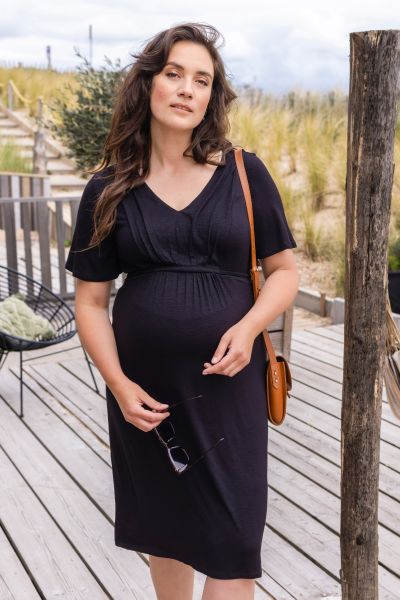 Ecovero Maternity Dress black