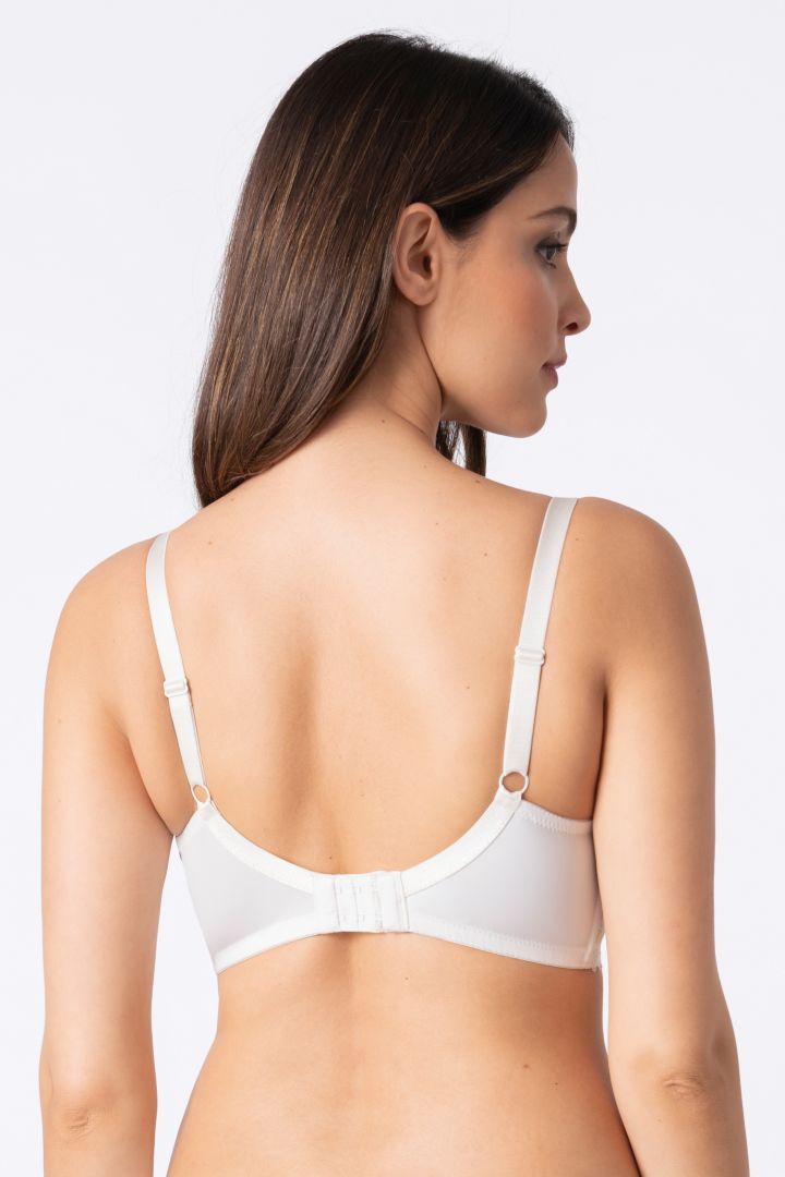 Maternity and Nursing Bra with Lace Trim ivory